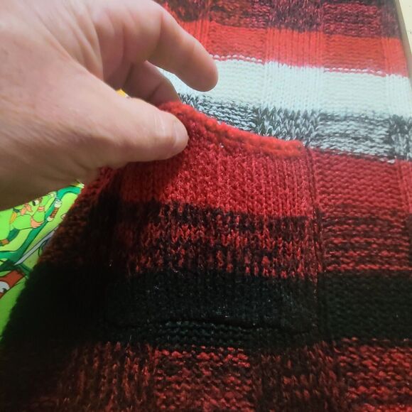 Bobbie Brooks Womens Plus Sweater Size 3X Colorblock V-Neck Pockets Multicolor - Picture 4 of 10